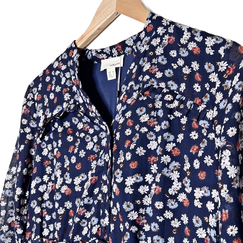 Anthropologie Great Britain Brand The Korner Cotton Floral Dress - Size Small - Picture 4 of 9